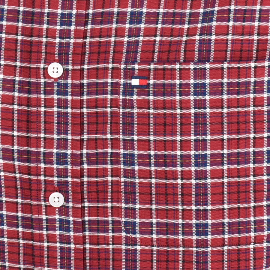 Image number 3 for Tommy Hilfiger Long Sleeve Tartan Shirt Red