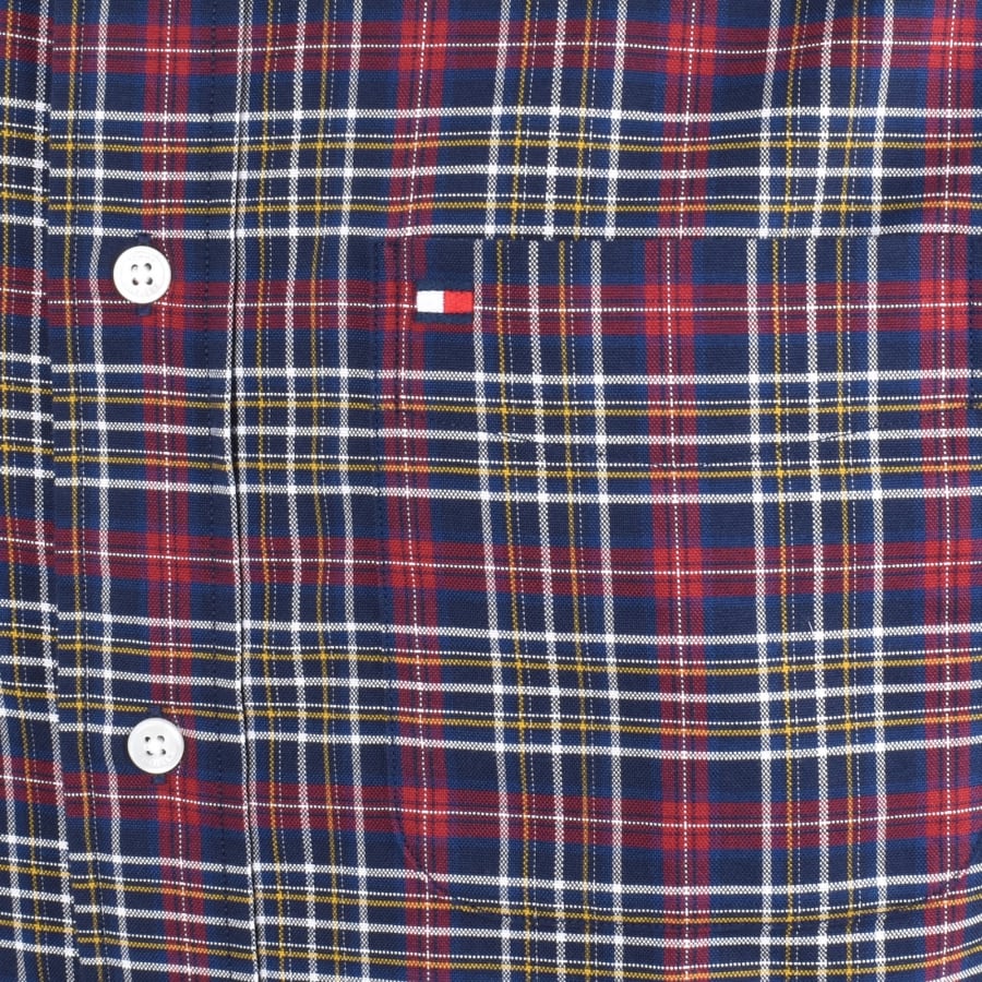 Image number 3 for Tommy Hilfiger Long Sleeve Tartan Shirt Navy