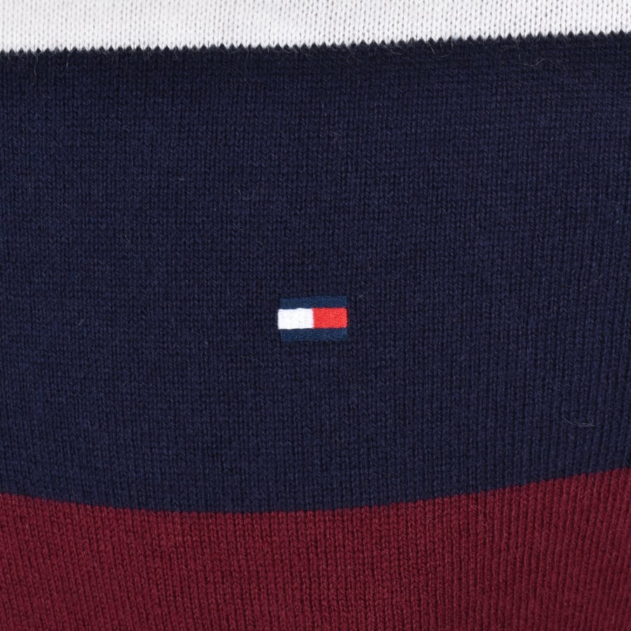 Image number 3 for Tommy Hilfiger Cashmere Polo Jumper Red