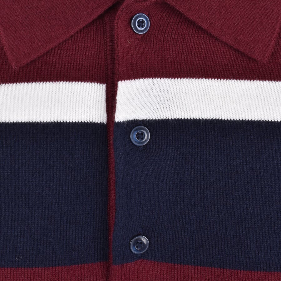 Image number 4 for Tommy Hilfiger Cashmere Polo Jumper Red