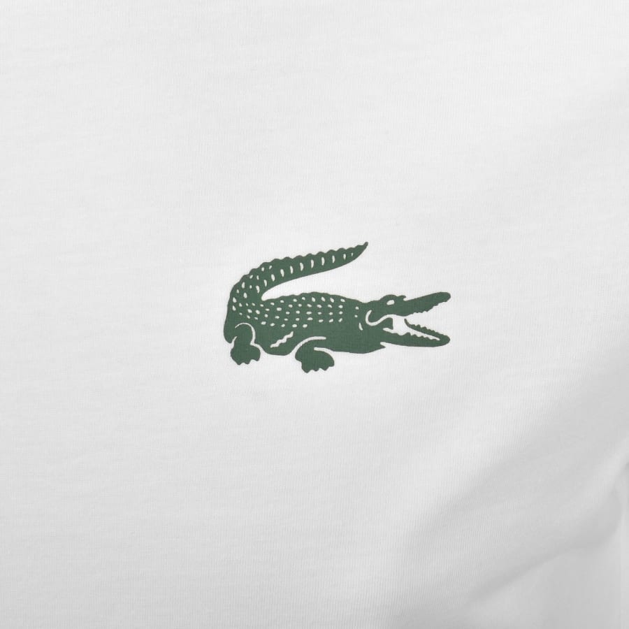 Image number 3 for Lacoste Loungewear Logo T Shirt White
