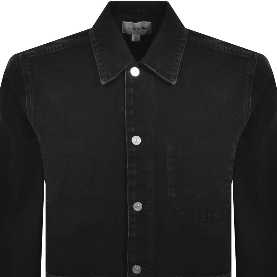 Image number 2 for Lacoste Denim Overshirt Black