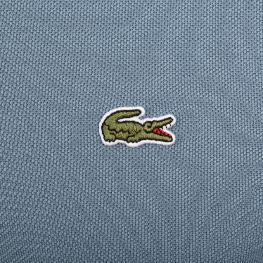 Image number 3 for Lacoste Tipped Polo T Shirt Blue
