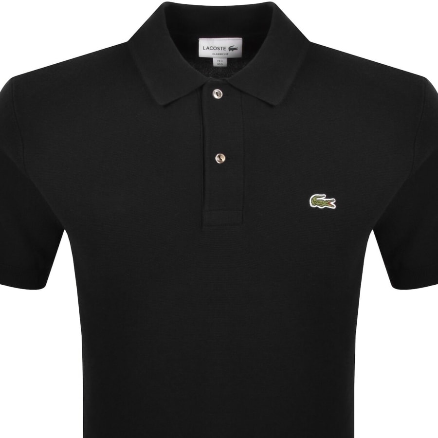 Image number 2 for Lacoste Knit Polo T Shirt Black