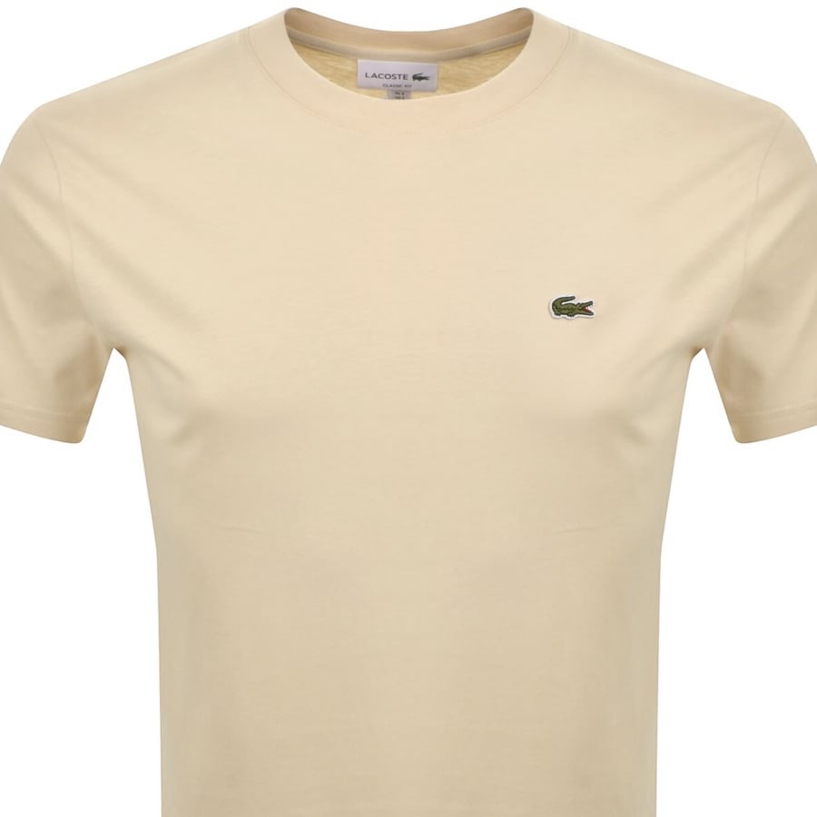 Image number 2 for Lacoste Crew Neck T Shirt Yellow