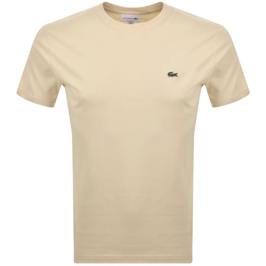 Image number 1 for Lacoste Crew Neck T Shirt Yellow