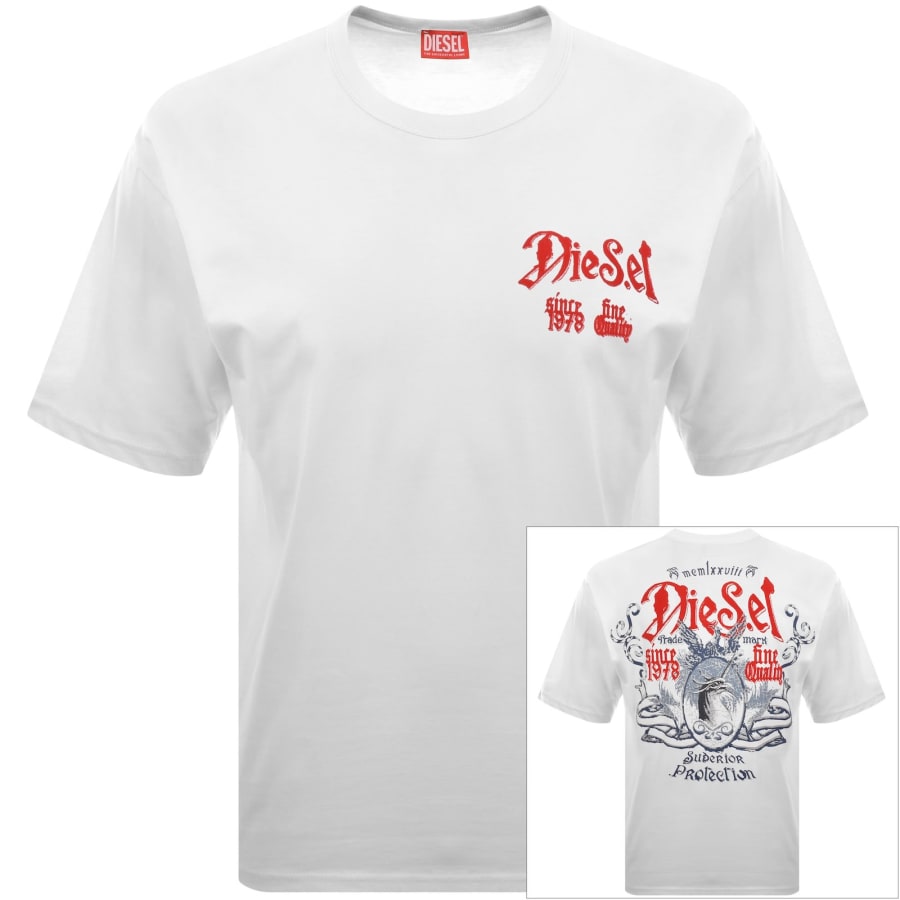 Image number 1 for Diesel T Boxt AA2 T Shirt White