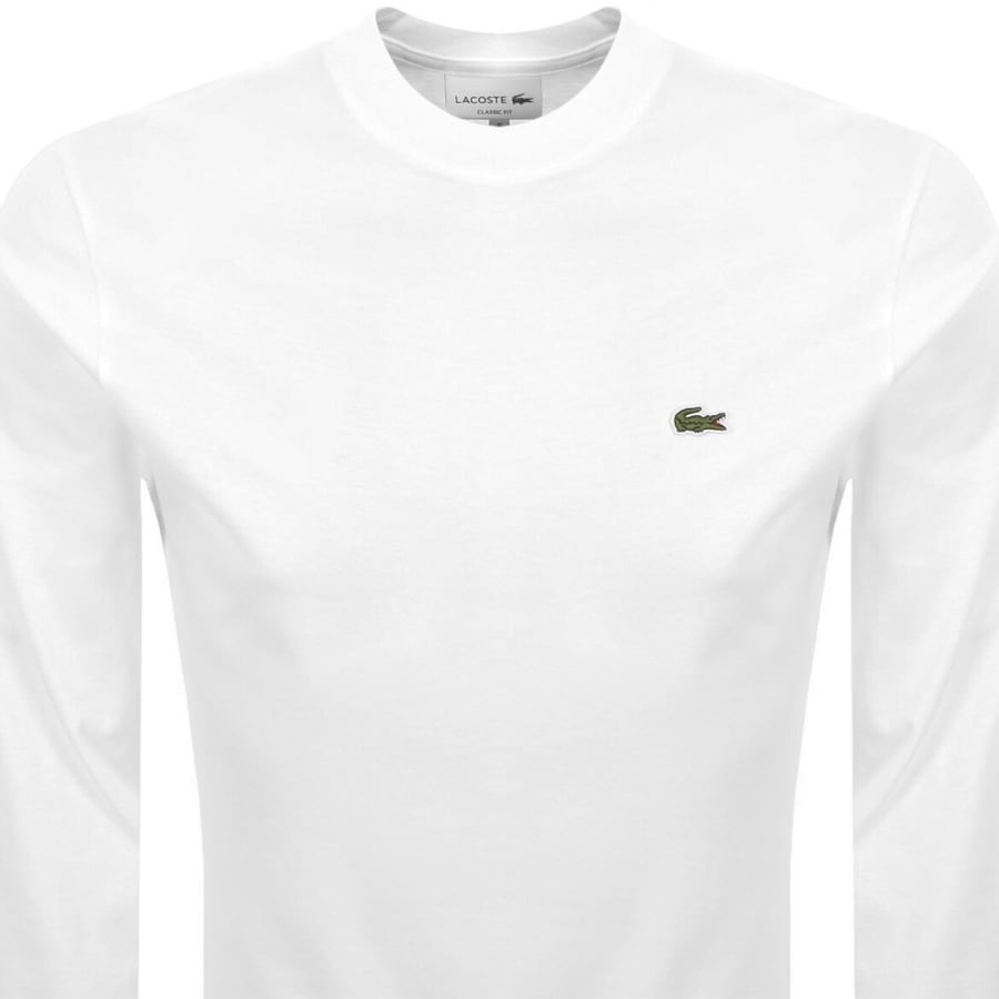Image number 2 for Lacoste Long Sleeved T Shirt White