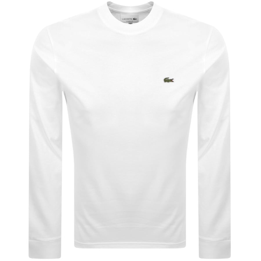 Image number 1 for Lacoste Long Sleeved T Shirt White