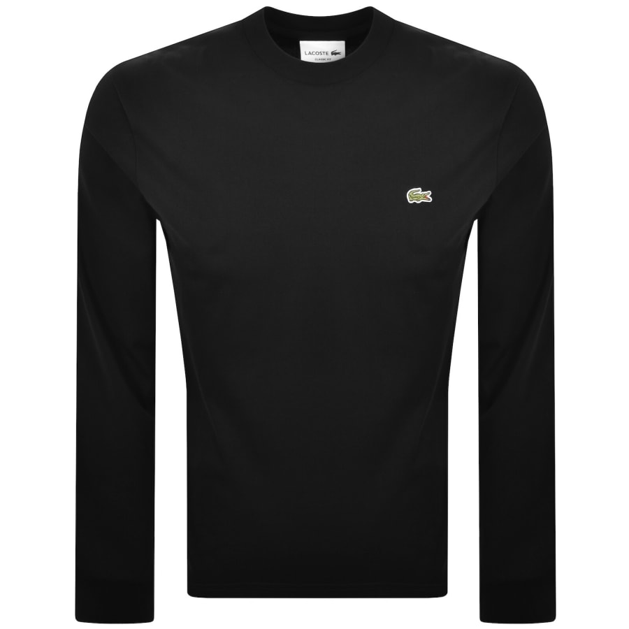 Image number 1 for Lacoste Long Sleeved T Shirt Black