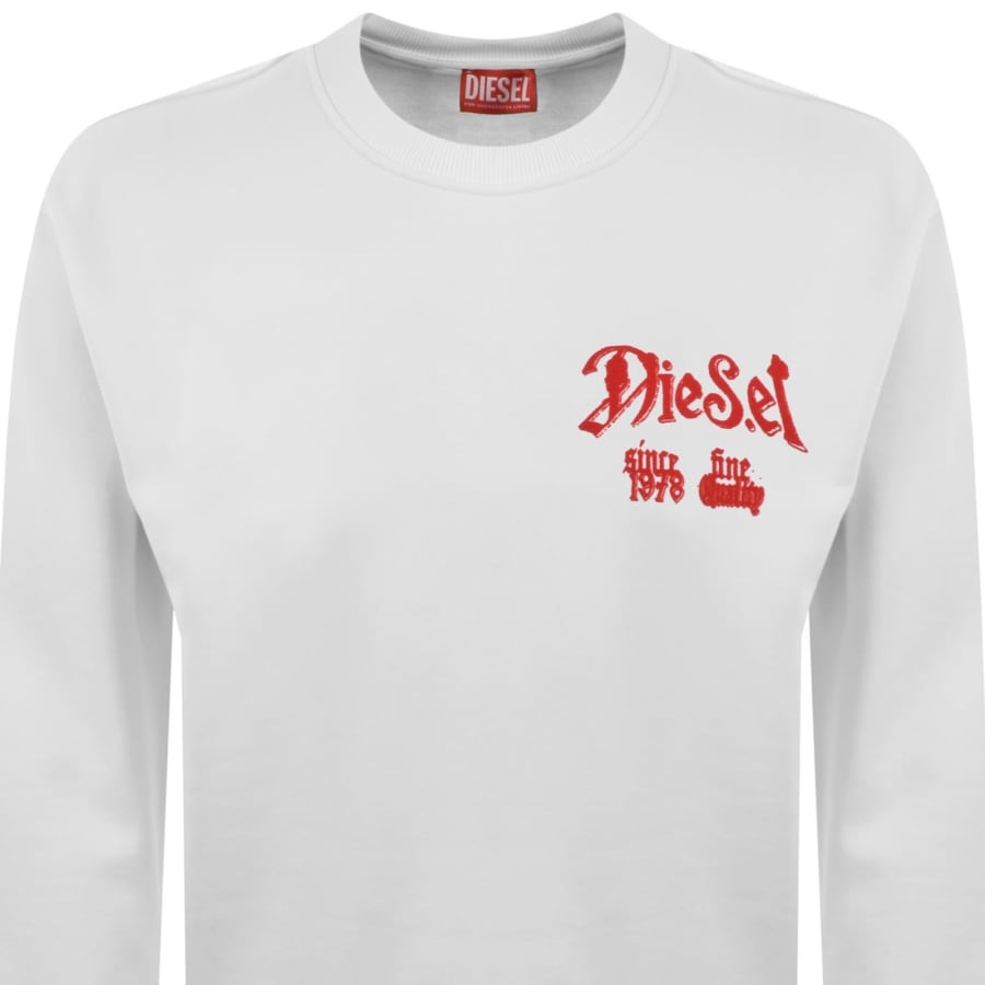 Image number 3 for Diesel S-Boxt AA2 Sweatshirt White