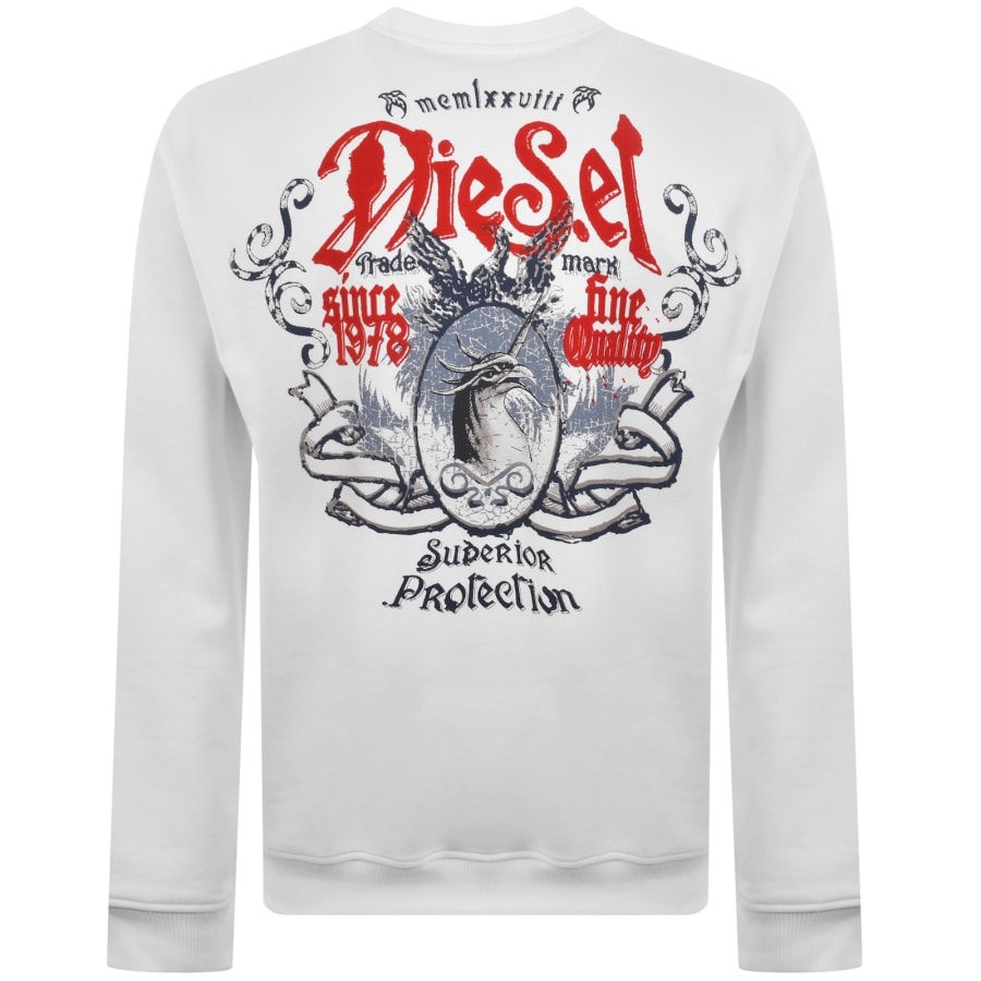 Image number 5 for Diesel S-Boxt AA2 Sweatshirt White