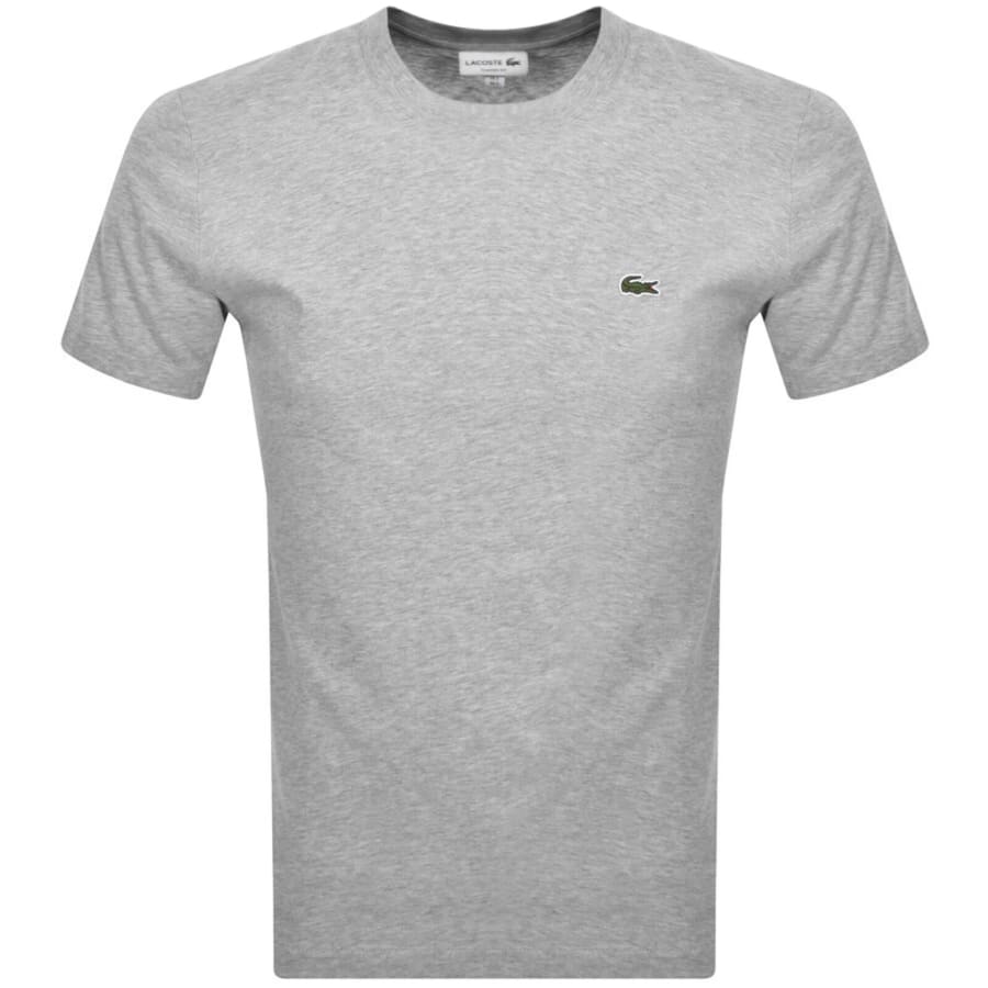 Image number 1 for Lacoste Crew Neck T Shirt Grey