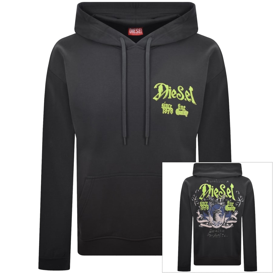 Image number 1 for Diesel S-Boxt AA2 Hoodie Grey