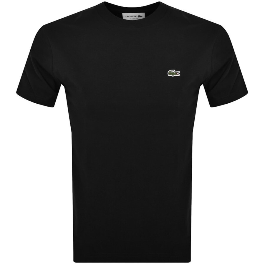 Image number 1 for Lacoste Crew Neck T Shirt Black