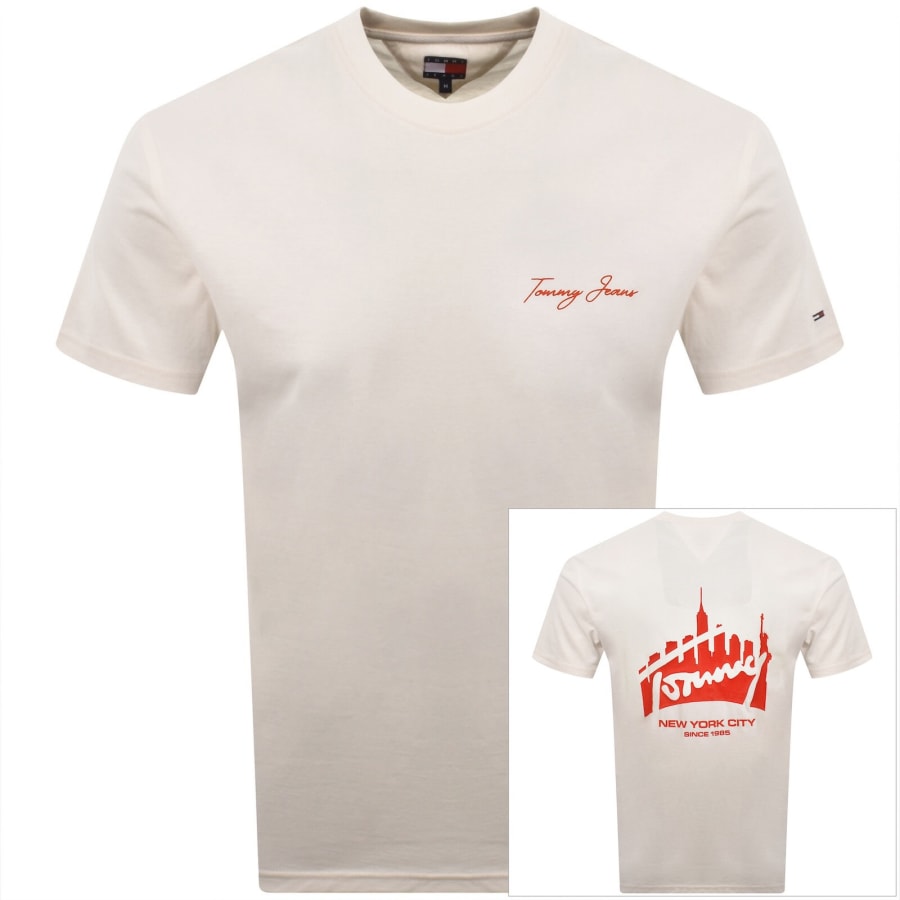 Image number 1 for Tommy Jeans DNA T Shirt Cream