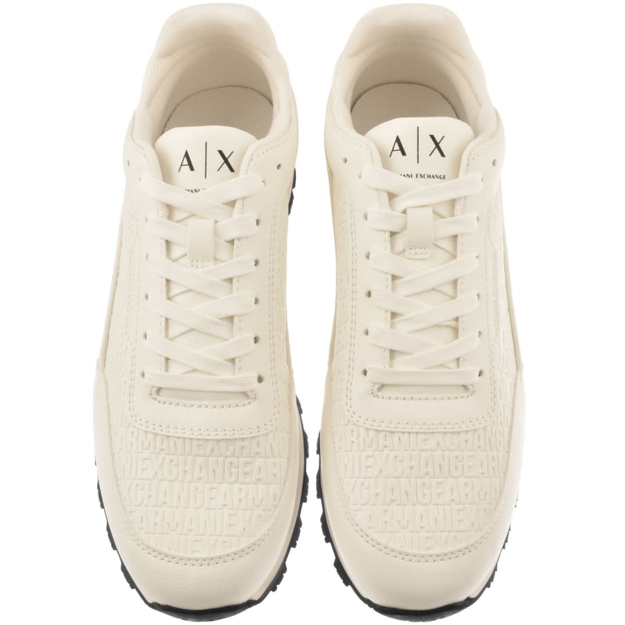Image number 3 for Armani Exchange Trainers Off White