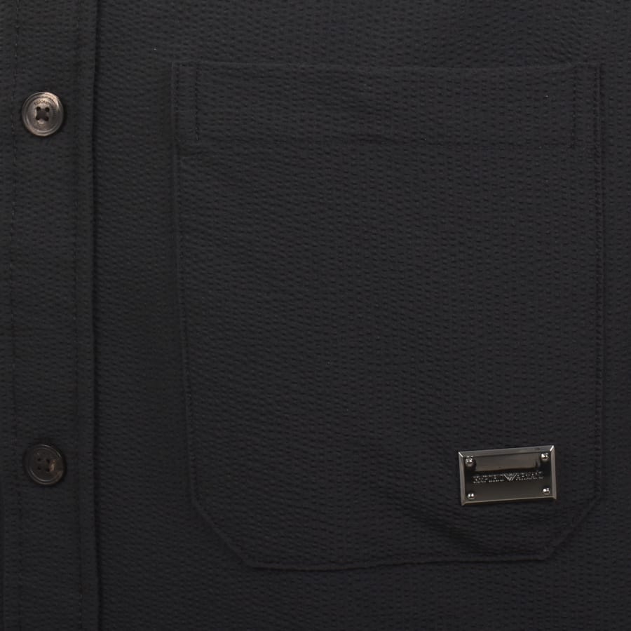 Image number 3 for Emporio Armani Short Sleeved Shirt Navy