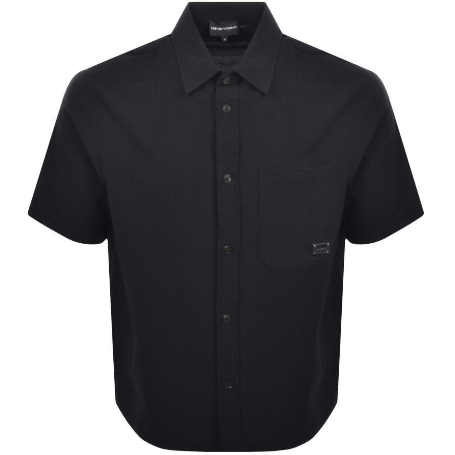 Image number 1 for Emporio Armani Short Sleeved Shirt Navy