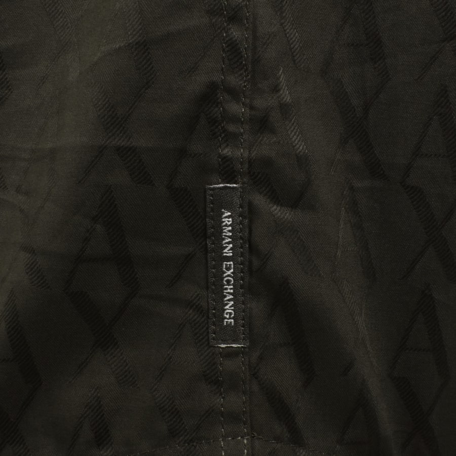 Image number 3 for Armani Exchange All Over Print Shirt Peat Green