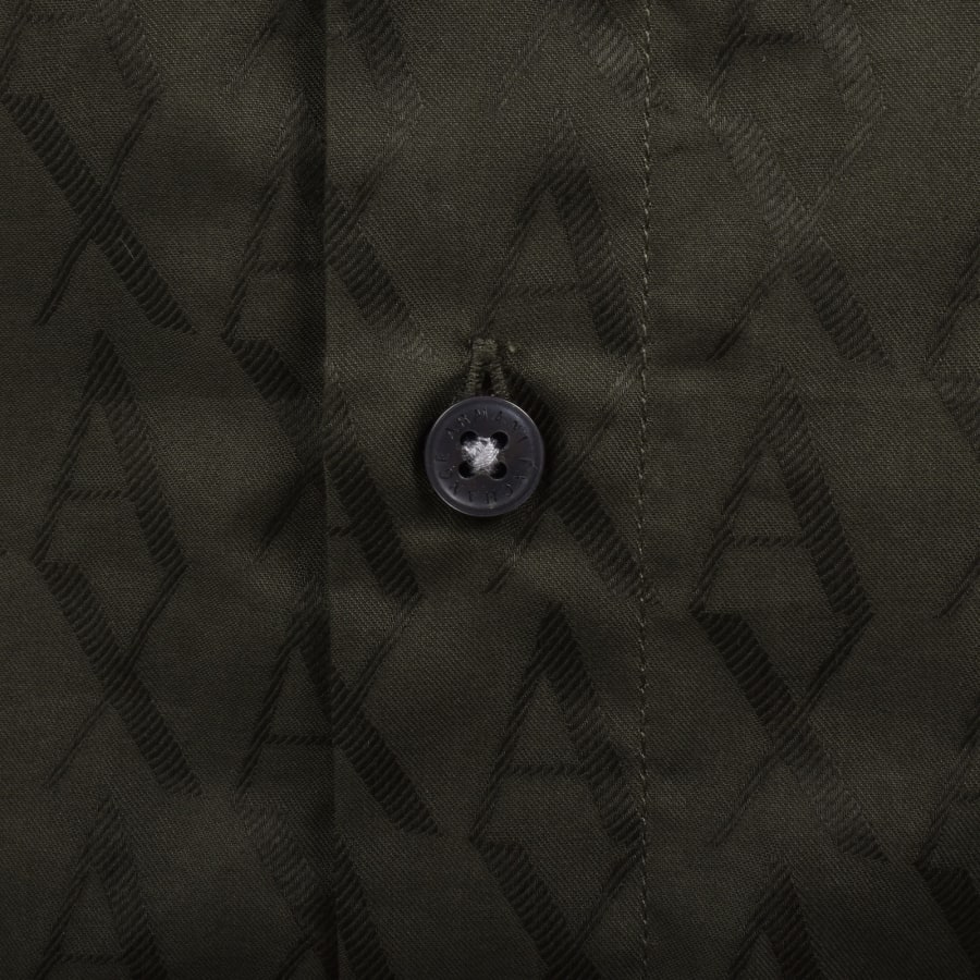 Image number 5 for Armani Exchange All Over Print Shirt Peat Green