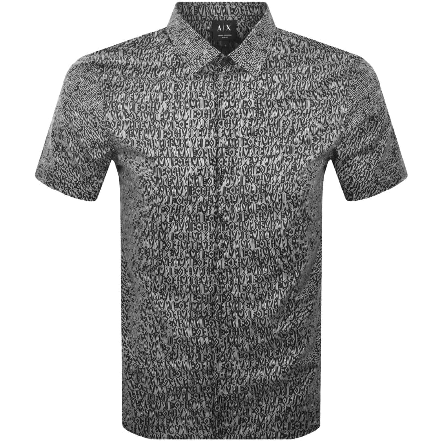 Image number 1 for Armani Exchange AX Pattern Shirt Black