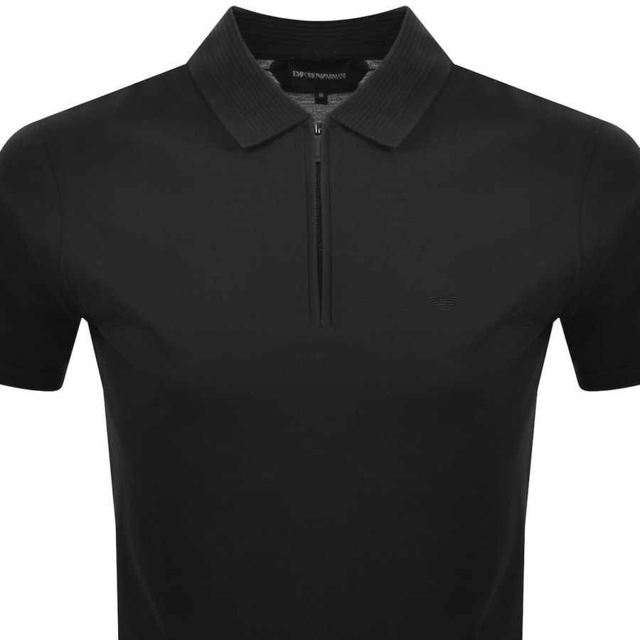 Image number 2 for Emporio Armani Short Sleeved Polo T Shirt Black