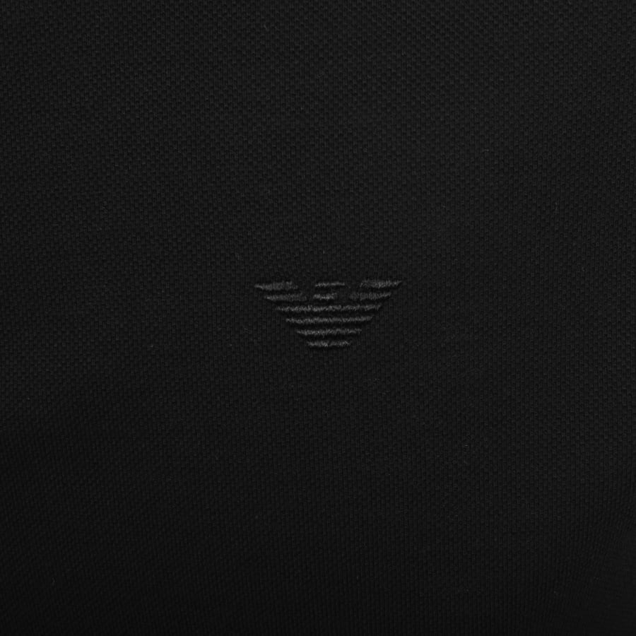 Image number 3 for Emporio Armani Short Sleeved Polo T Shirt Black