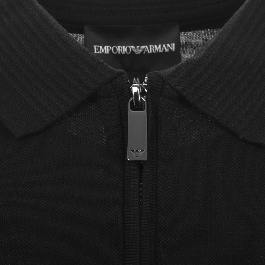 Image number 4 for Emporio Armani Short Sleeved Polo T Shirt Black