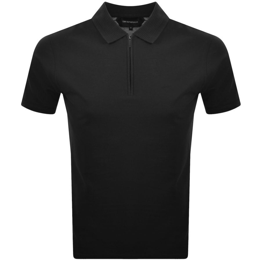 Image number 1 for Emporio Armani Short Sleeved Polo T Shirt Black