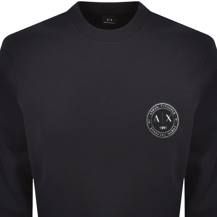 Image number 2 for Armani Exchange Logo Sweatshirt Navy