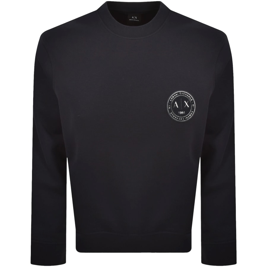 Image number 1 for Armani Exchange Logo Sweatshirt Navy