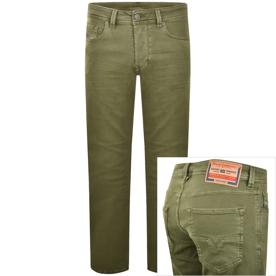 Image number 1 for Diesel Larkee Beex Regular Fit Jeans Green