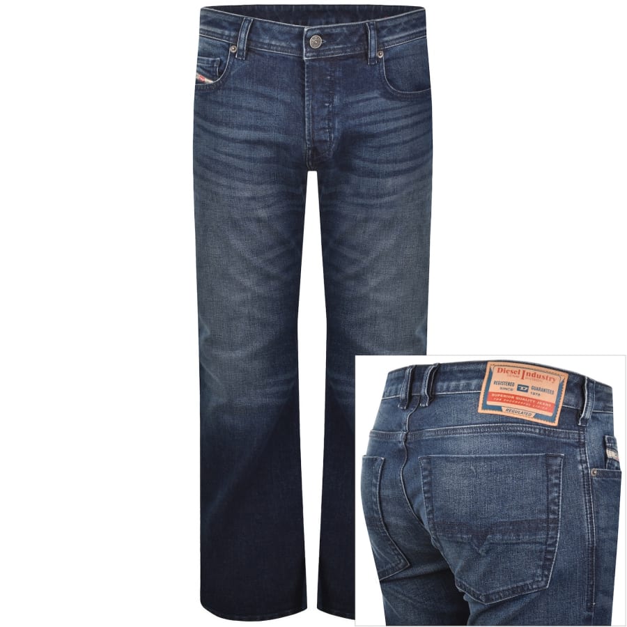 Image number 1 for Diesel Skinny Bootcut 2007 Zatiny Jeans Dark Blue