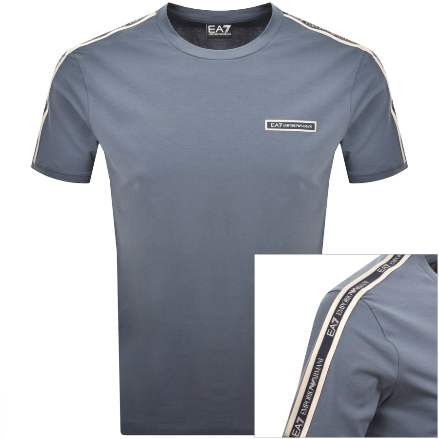 Image number 1 for EA7 Emporio Armani Logo T Shirt Blue