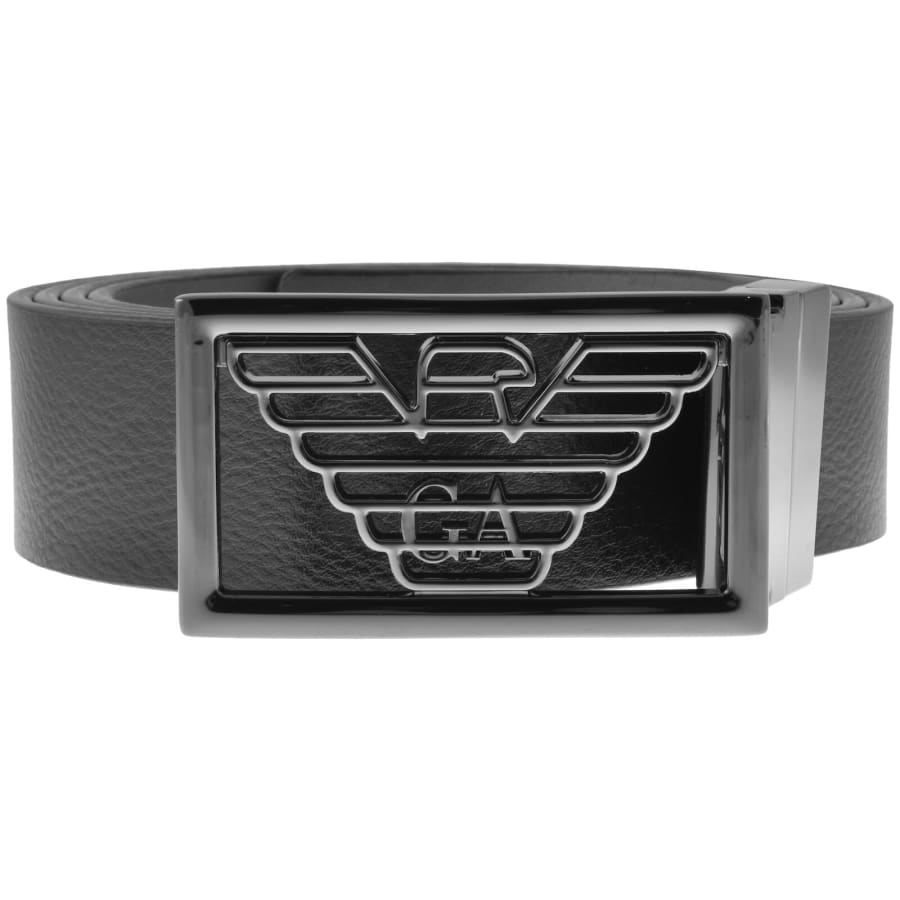 Image number 1 for Emporio Armani Reversible Leather Belt Black