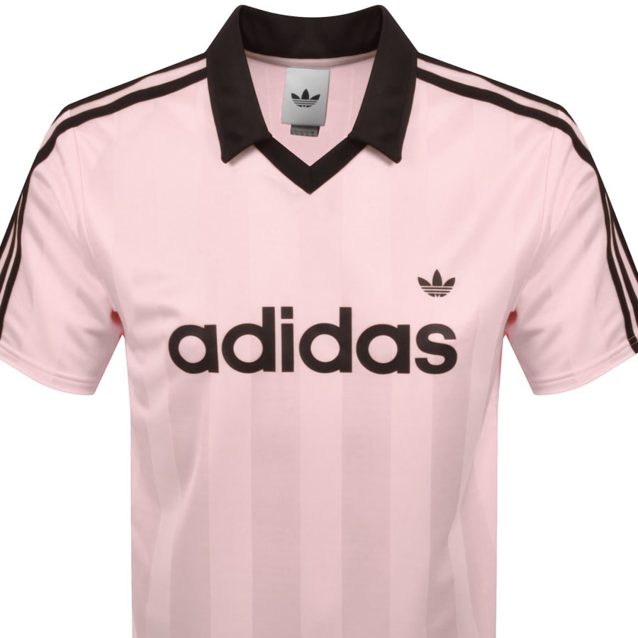 Image number 2 for adidas Originals JSY Polo T Shirt Pink
