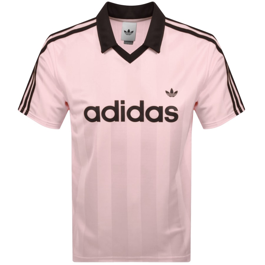Image number 1 for adidas Originals JSY Polo T Shirt Pink