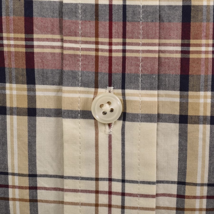 Image number 4 for Gant Poplin Check Long Sleeved Shirt Beige