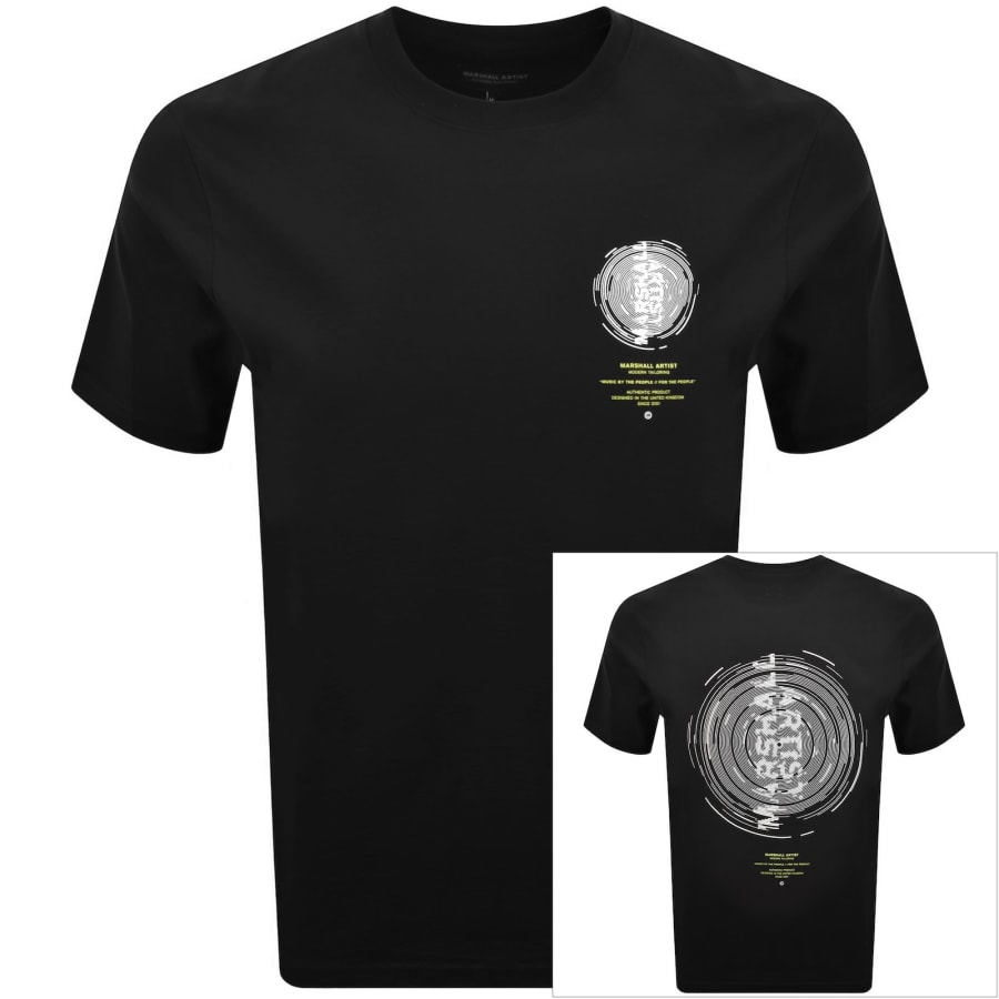 Image number 1 for Marshall Artist Space Face T Shirt Black