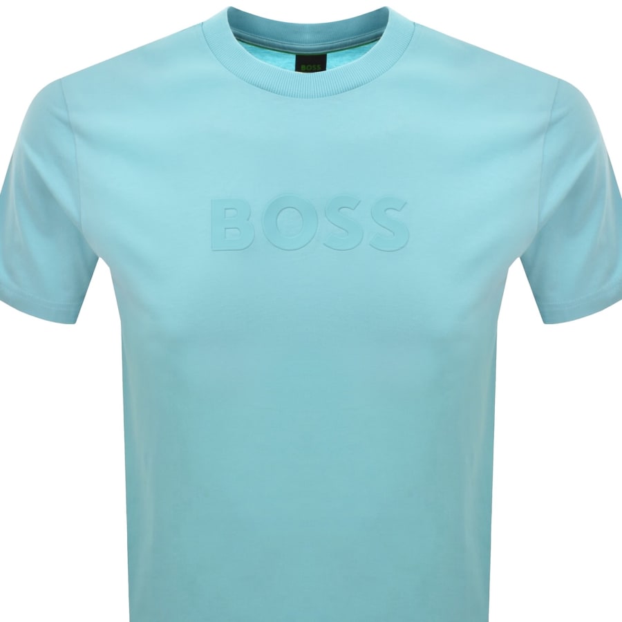 Image number 2 for BOSS Silicon Logo T Shirt Blue