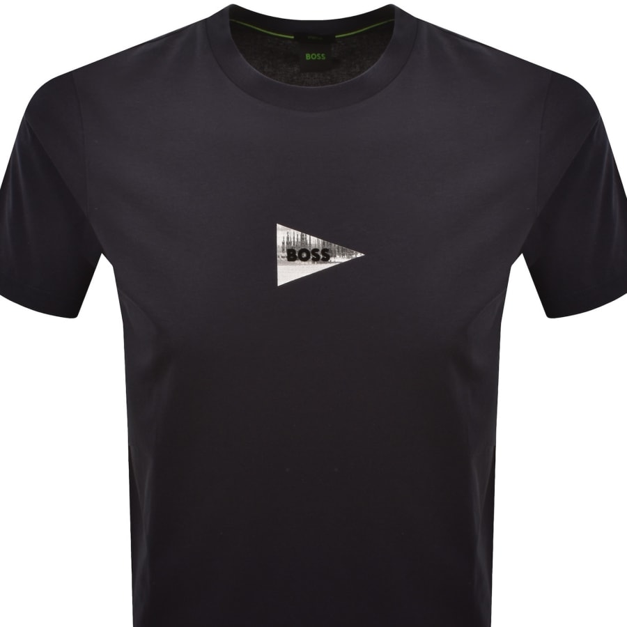 Image number 3 for BOSS Network Photo T Shirt Dark Blue