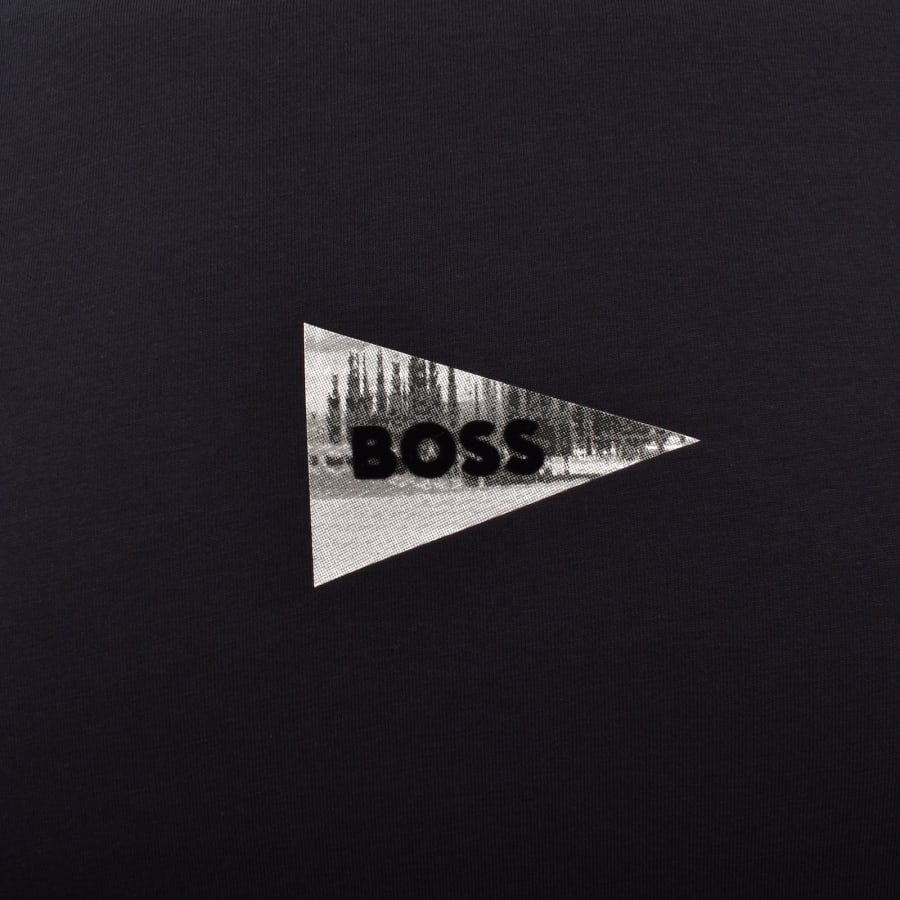 Image number 4 for BOSS Network Photo T Shirt Dark Blue