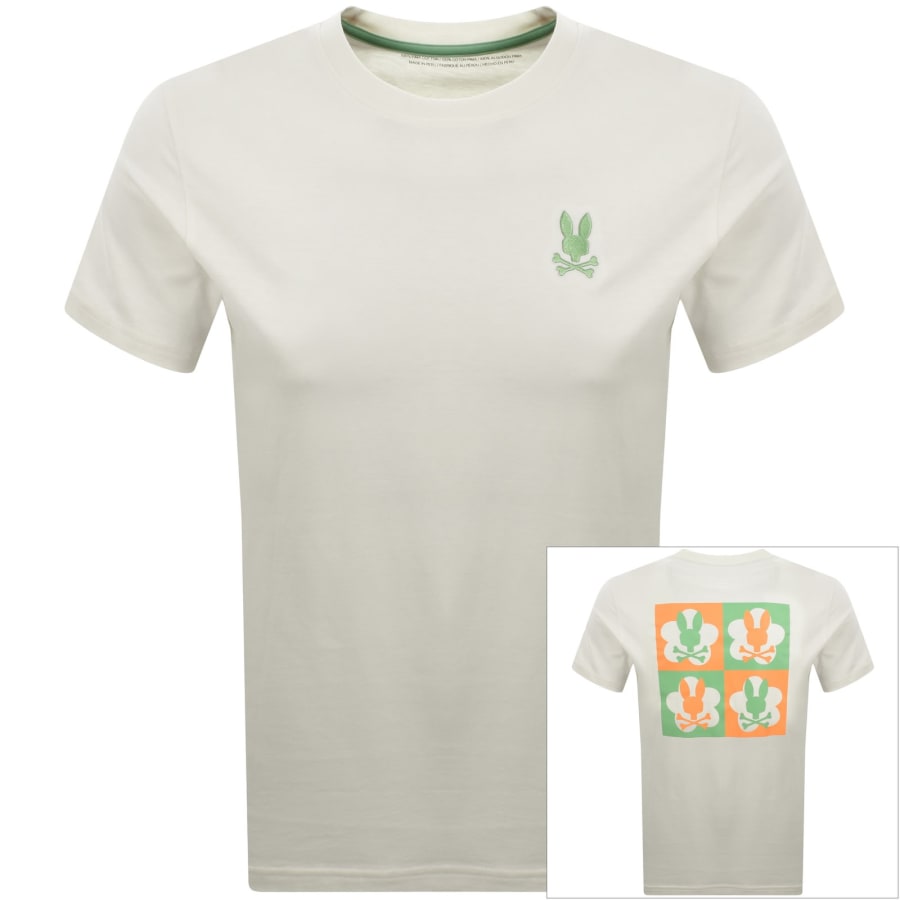Image number 1 for Psycho Bunny Aiden Back Graphic T Shirt White