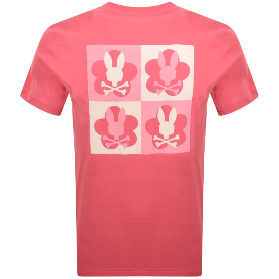 Image number 5 for Psycho Bunny Aiden Back Graphic T Shirt Pink
