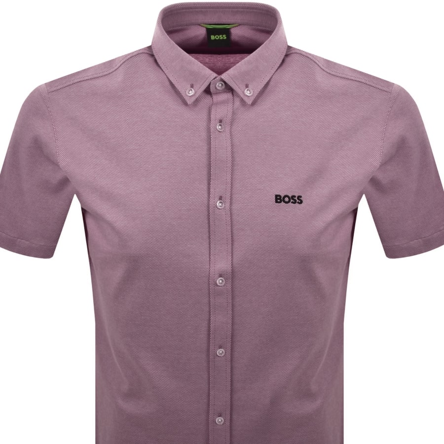 Image number 2 for BOSS ST Motion Short Sleeve Shirt Burgundy