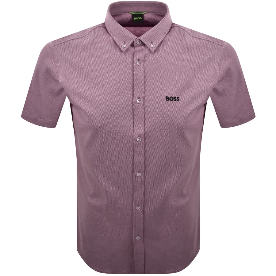 Image number 1 for BOSS ST Motion Short Sleeve Shirt Burgundy