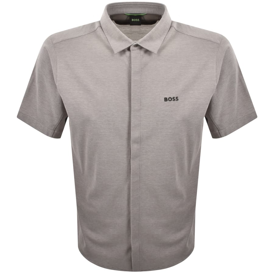 Image number 1 for BOSS Short Sleeved Dymova Shirt Brown