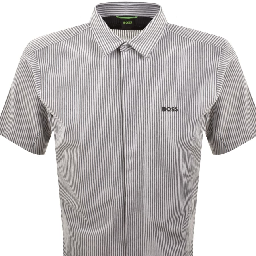 Image number 2 for BOSS Short Sleeved Dymova Shirt Dark Blue