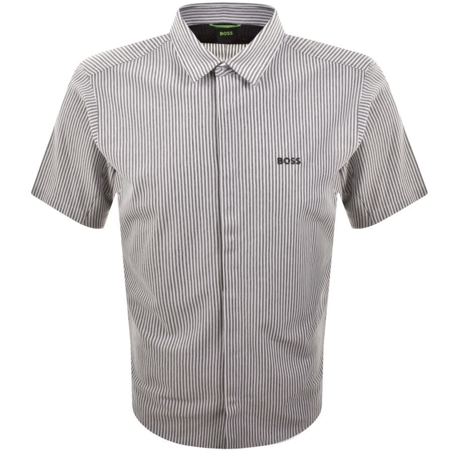 Image number 1 for BOSS Short Sleeved Dymova Shirt Dark Blue